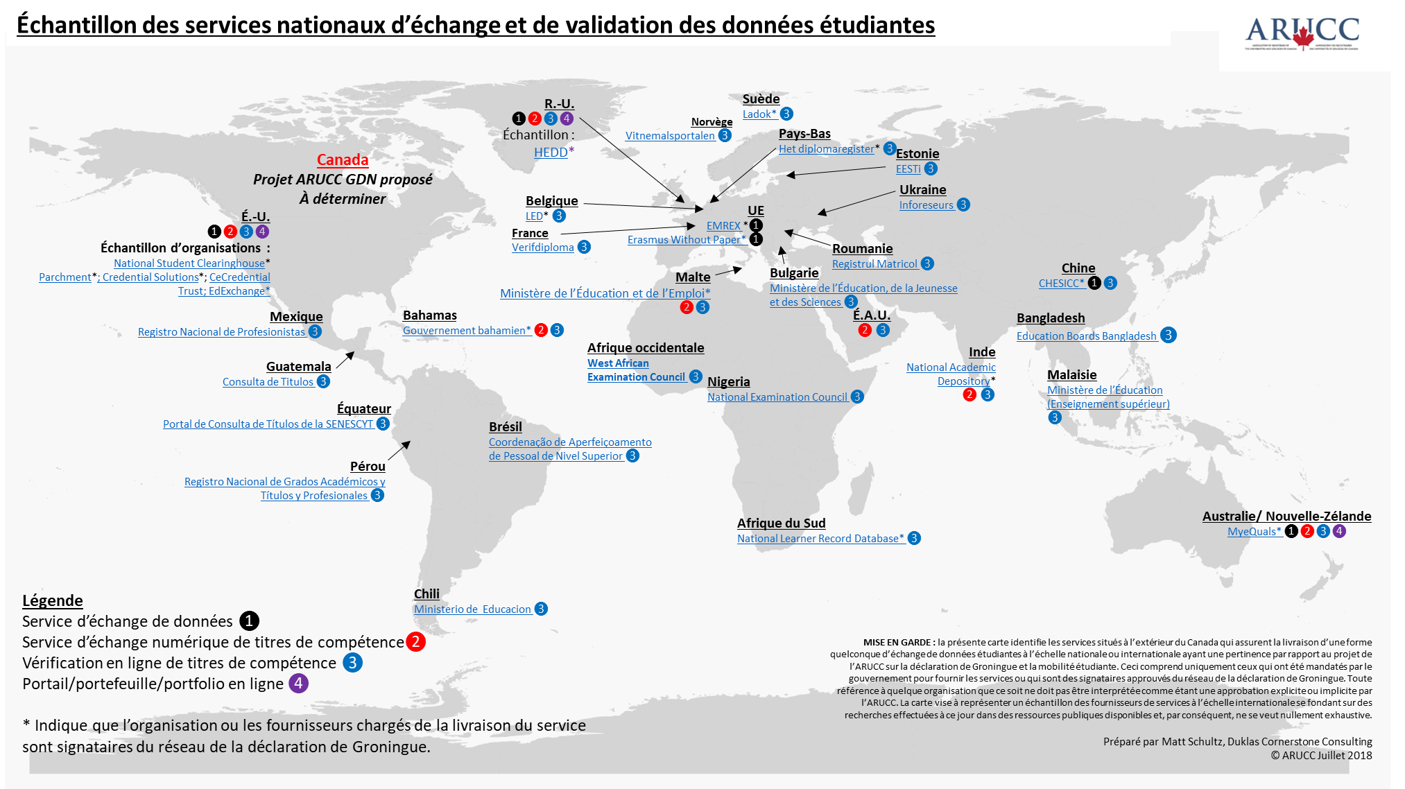 Global Map final FRENCH as of Oct 15 2018 ARUCC GDN Project